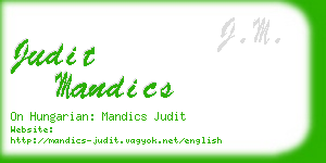 judit mandics business card